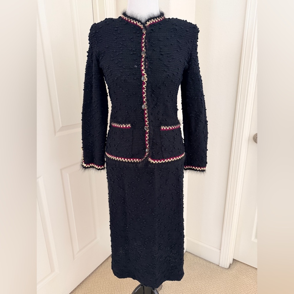 Vintage 1970’s Gloria Sachs 2piece knit suit